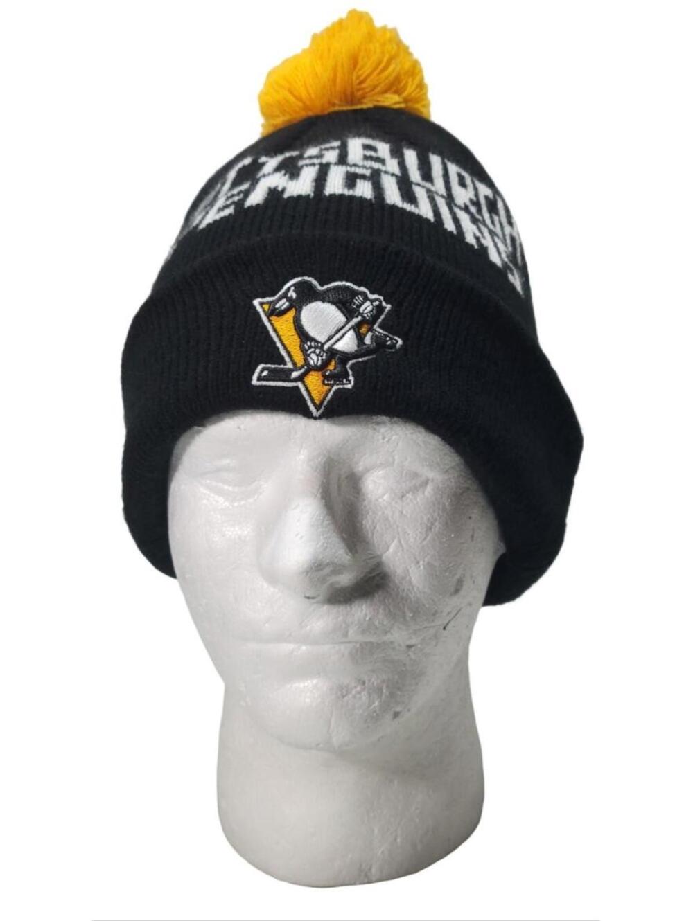 Pittsburgh Penguins NHL Hockey Fan Favorite Beanie Stocking Knit Hat Cap W/ Pom